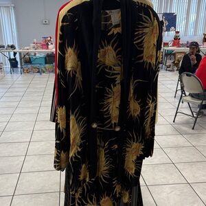 Elegant Black and Gold Sunflower Dress